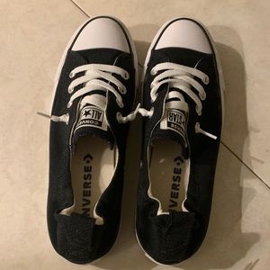 WORN ONCE! Black slip on Converse size 8